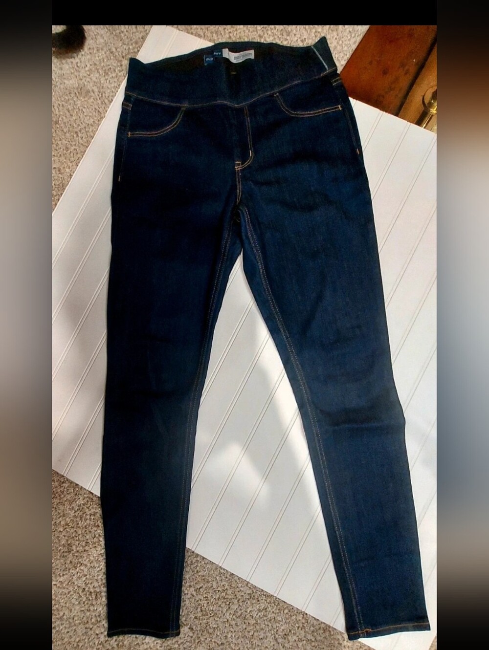 Old Navy Rockstar Women's Dark Blue Skinny Jeans Jeggings Size 4 Stretch Waist